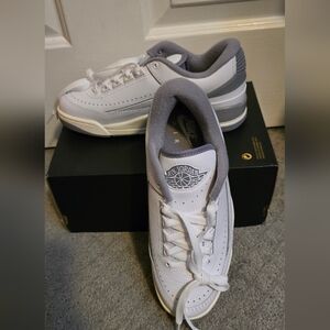 New Nike Air Jordan 2/3 White and Gray Sneakers